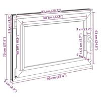 Kelderraam "RISOR" 90x70 cm draai-kiep DIN links wit - thumbnail