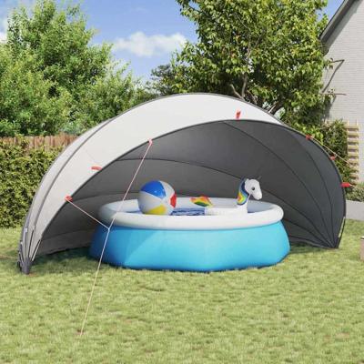 Pooldome Grijs en Oranje 592 x 590 x 275 cm
