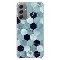 Samsung Galaxy A34 shockproof hoesje - Blue cubes - thumbnail