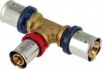 Bonfix Perskoppeling - 3x Alu-pers - T-koppeling - verlopend - 20 x 16 x 20mm - thumbnail