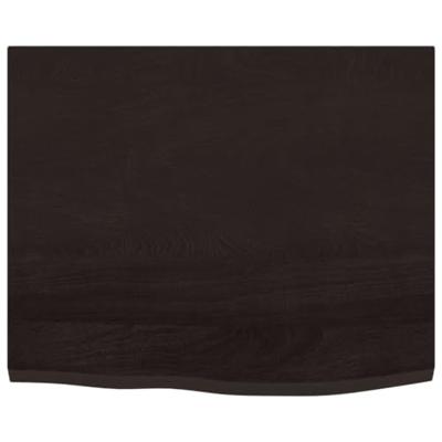 VidaXL Wastafelblad 60x50x2 cm behandeld massief hout donkerbruin VidaXL Wastafelblad 60x50x2 cm behandeld massief hout donkerbruin