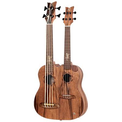 Ortega HYDRA-BSTE Double Neck Bass Tenor Uke dubbele elektrisch-akoestische ukelele met gigbag