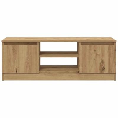 Tv-meubel 102x30x36 cm bewerkt hout artisanaal eikenkleur