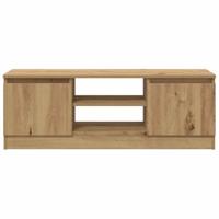 Tv-meubel 102x30x36 cm bewerkt hout artisanaal eikenkleur - thumbnail