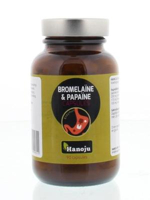 Hanoju Bromelaine & papaine capsules 90 Vegetarische capsules Hanoju Bromelaine & papaine capsules 90 Vegetarische capsules