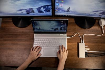 j5create USB-C Dual HDMI Hub - Type C Docking Station met 2X HDMI, 2X USB 3.0, Ethernet, PD 60W pass-through opladen voor Laptop & PC (JCD381)