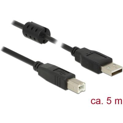 Delock 84899 Kabel USB 2.0 Type-A male > USB 2.0 Type-B male 5,0 m zwart