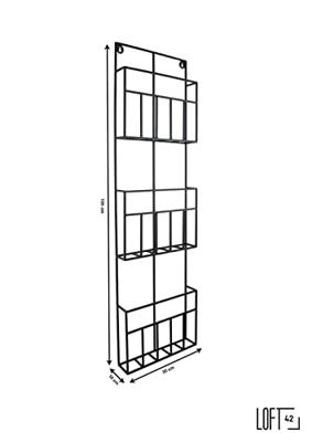 LOFT42 Maggy Tijdschriftenrek - Metaal - Mat Zwart - 3 Vaks
