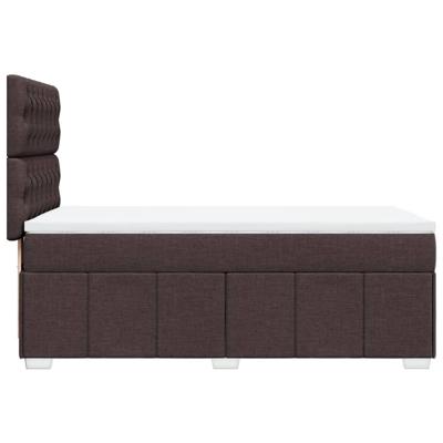 Boxspring met matras stof donkerbruin 80x200 cm