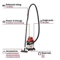 Einhell Power X-Change TC-VC 18/20 Li S-Solo Nat- en droogzuiger 20 l Zonder accu, Zonder lader - thumbnail