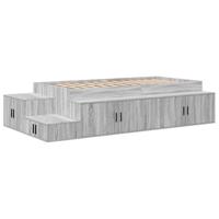 Opbergbedframe Grijs sonoma 244 x 127 x 53.5 cm Bewerkt hout - thumbnail