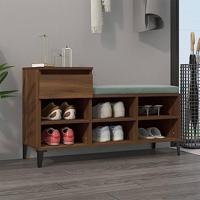 VidaXL Schoenenkast 102x36x60 cm bewerkt hout bruin eikenkleur - thumbnail