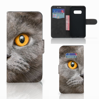 Telefoonhoesje | Met pasjeshouder | Samsung Galaxy S10e Britse Korthaar Telefoonhoesje | Met pasjeshouder | Samsung Galaxy S10e Britse Korthaar