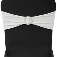 Decoratief stoellint met een diamant 25 stuks (creme) - thumbnail