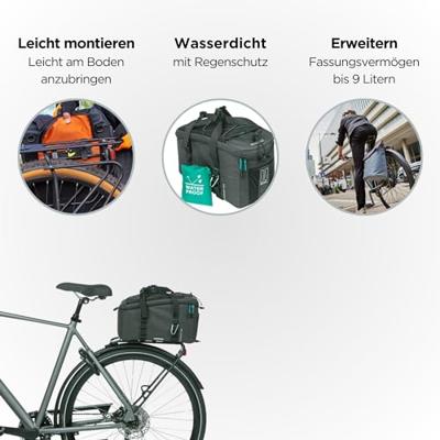 Basil discovery 365d bagagedragertas m zwart 9l