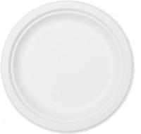 Duni Suikerrietvezel Borden 22 cm 10 Stuks Wit - thumbnail