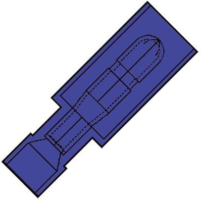 Vol. Geïsoleerde Rondsteker 4mm voor draad 1,5-2,5 mm2 100 stuks 101290 klemko