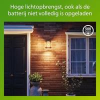 Philips LED Geri 929004633001 Wandlamp op zonne-energie met bewegingsmelder LED 3.2 W Zwart - thumbnail