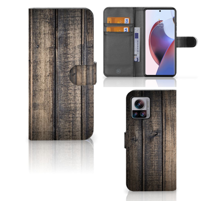 Motorola Edge 30 Ultra | Book Style Case | Steigerhout Motorola Edge 30 Ultra | Book Style Case | Steigerhout