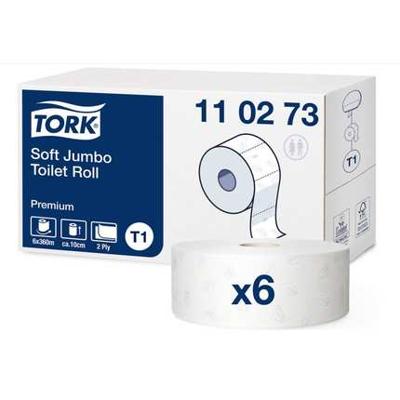Toiletpapier tork t1 premium jumbo 2laags 360m wit Toiletpapier tork t1 premium jumbo 2laags 360m wit