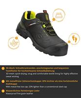 Heckel MACCROSSROAD 3.0 S3 LOW 6732346 Lage veiligheidsschoenen S3 Schoenmaat (EU): 46 Zwart, Geel 1 paar - thumbnail