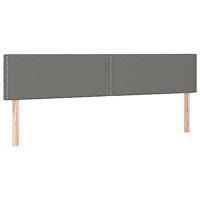 Boxspring met matras stof donkergrijs 160x200 cm - thumbnail