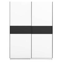 Schuifdeurkast Genua - wit/antraciet - 204x150x60 cm - thumbnail
