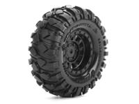 Louise CR Rowdy 1/18 & 1/24 Scale 1.0 Crawler Tire Super Soft / Black Rim - Hex 7mm - thumbnail
