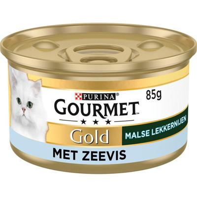 Blik malse lekkernijen zeevis 85g Gourmet - Gourmet