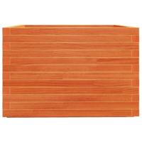 Plantenbak 70x70x49,5 cm massief grenenhout wasbruin - thumbnail