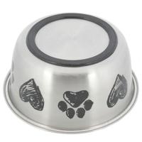 TRIXIE VOERBAK HOND PRINT SCHETS HART POOTJE GEPOEDERCOAT 2 LTR 20 CM - thumbnail