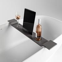 Mondiaz Easy Badplank - 12.5x86x4.2cm - Solid surface - Dark grey mat M80182DarkGrey - thumbnail