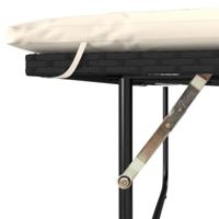 Tuinbank 2-zits met kussens poly rattan en acaciahout zwart - thumbnail