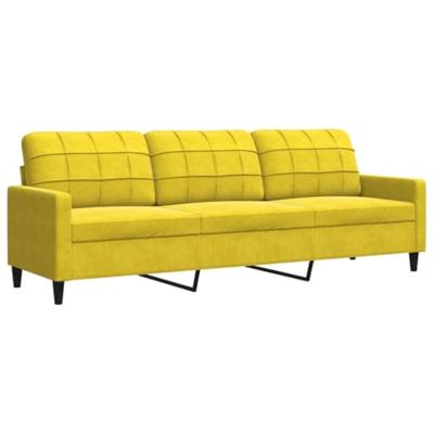 2-delige Loungeset met kussens fluweel geel - thumbnail