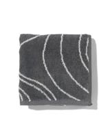 HEMA Keukendoek - 50 x 50 - katoen - grijs golven (grijs) - thumbnail
