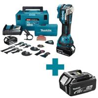 Makita DTM52RTJX2 | 18 V | Multitool | Set | 5,0 Ah accu (2 st) | lader | accessoireset | in Mbox - thumbnail