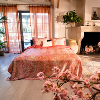 Kayori Kayori Luay Dekbedovertrek Egyptisch Satijn 240x200/220 Peach - thumbnail