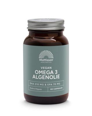 Vegan omega-3 algenolie DHA 210mg EPA 70mg 60 Vegetarische capsules