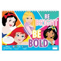 Disney prinses kleurplaten met stencil en stickervel - thumbnail