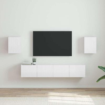 TV Wandkast 2 pcs Glanzend Wit 30 x 31 x 40 cm Bewerkt hout TV Wandkast 2 pcs Glanzend Wit 30 x 31 x 40 cm Bewerkt hout