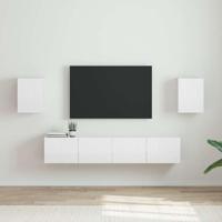 TV Wandkast 2 pcs Glanzend Wit 30 x 31 x 40 cm Bewerkt hout - thumbnail