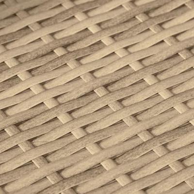8-delige Loungeset met kussens poly rattan beige - thumbnail