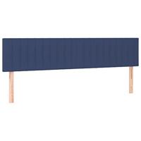 Hoofdbord LED 200x5x78/88 cm stof blauw - thumbnail