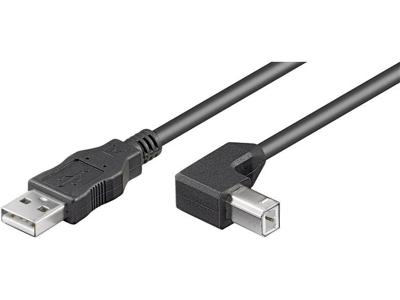 Wentronic USB-kabel (A-stekker op B-hoekstekker) 5m
