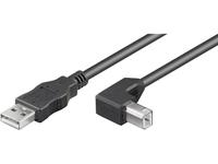 Wentronic USB-kabel (A-stekker op B-hoekstekker) 5m - thumbnail