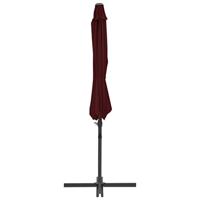 VidaXL Zweefparasol met stalen paal 300 cm bordeauxrood - thumbnail