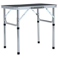 VidaXL Campingtafel inklapbaar 60x45 cm aluminium grijs - thumbnail