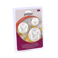 Patisse Uitsteekvormen Vlinder met Uitdrukker 3-delig Wit - thumbnail