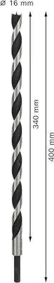 Bosch Accessoires Machinehoutboor met M-punt 16 x 400 mm, d 10 mm 1st - 2608597199 Bosch Accessoires Machinehoutboor met M-punt 16 x 400 mm, d 10 mm 1st - 2608597199