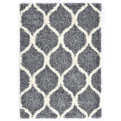 vidaXL Tapijt Berber shaggy hoogpolig 140x200 cm PP blauw en beige